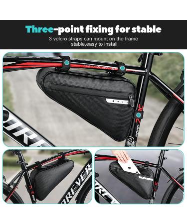 Buy Mosuo Frame Pocket Bicycle Bag - 1.7L Triangular Tool Bag with Reflectors for MTB & Racing Bikes - Buy Online on GoSupps.com