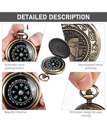 Portable Brass Compass - Waterproof Pocket Compass for Hiking Camping & Outdoor Activities - Buy Online on GoSupps.com