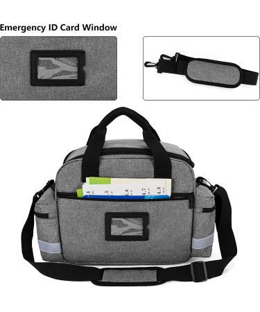 Trunab Grey Medical Supplies Bag with Handle and Shoulder Strap - Ideal for Home Health Care, Hospice Visits, Travel, and Emergencies - Bag Only - Buy Online on GoSupps.com