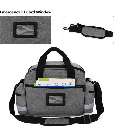 Trunab Home Health Nurse Bag - Organizer with Handle & Shoulder Strap for Nursing Students, Nurses, Doctors - Grey - Buy Online on GoSupps.com