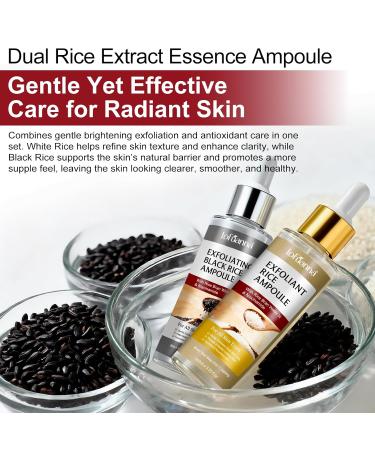 Peel Shot Duo White & Black Rice Exfoliant - Gentle Rice Exfoliator for face and Body Rice Peel for All Skin Types Skin Care (2PCS 100ml Each) White & Black 1 Count (Pack of 1) - Buy Online on GoSupps.com