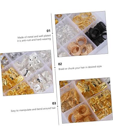 Beavorty bead the ring Dreadlock Hair Tube hair cuffs filigree tube dreadlocks ring hair braid rings Hip Hop Hair Decorations dread locks ring jewelry hair accessories - Buy Online on GoSupps.com