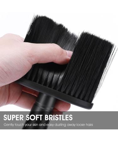 2 x Hairdresser Brushes Set - Neck Hair Cutting & Cleaning Brushes | Hairdressing Accessories (2PCs Black) - Buy Online on GoSupps.com