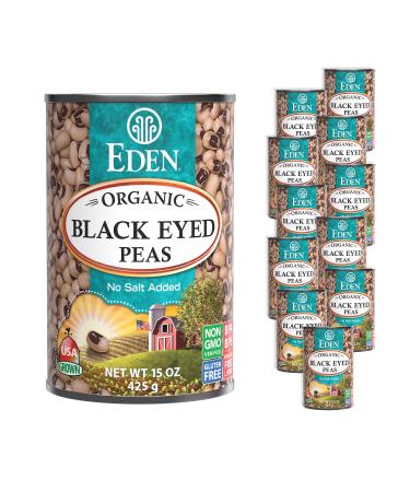 Eden Organic Black Eyed Peas, No Salt Added, 15-Ounce Cans (Pack of 12) - Buy Online on GoSupps.com