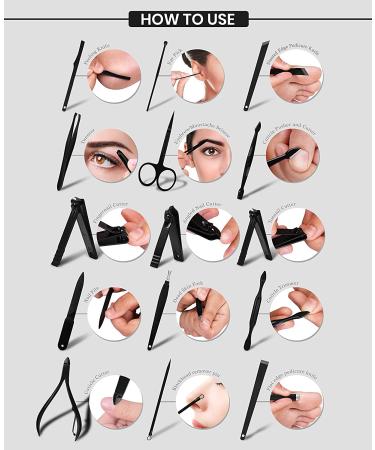 Utopia Care 15-Piece Manicure Set - Stainless Steel Nail Clippers Pedicure Kit with Luxurious Travel Case - Buy Online on GoSupps.com