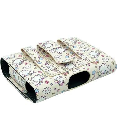 Sewas Diabetic Care Bag for Dexcom G6 | Stylish Belt Bag for Blood Sugar Meter | Cream White with Unicorn Motifs - Buy Online on GoSupps.com