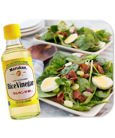 Marukan Lite Seasoned Rice Vinegar Dressing - 12oz Glass Bottle - Pack of 1 - Buy Online on GoSupps.com