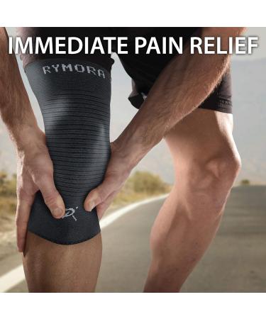 Rymora 3XL Black Knee Support Brace - Compression Sleeves for Men and Women - Ideal for Weightlifting, Running, and Sports - Comfortable and Secure Fit for Weak Joints - Fitness Support - Buy Online on GoSupps.com