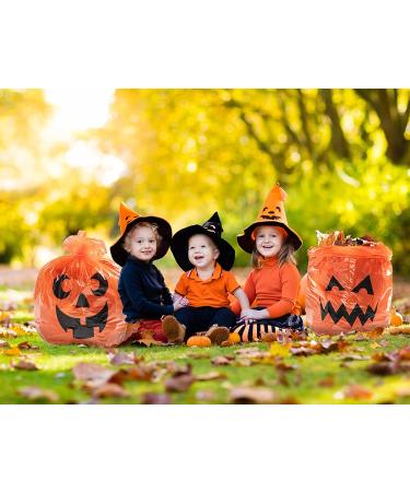 KKEATOY 12Pack Lawn and Leaf Pumpkin Trash Bags - Halloween Decor, Fall Yard Waste Bags - 30 Tall, 4 Patterns - Bonus Fright Tapes & Twist Ties - Buy Online on GoSupps.com