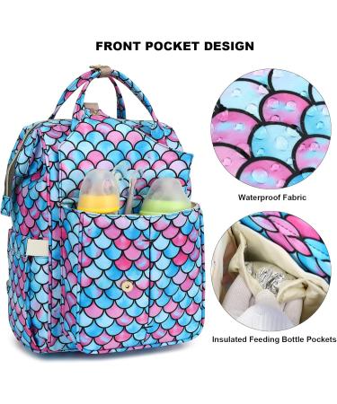 Mimfutu Baby Changing Backpack | Mermaid Diaper Bag for Easy Travel | Stylish & Functional Baby Bag - Buy Online on GoSupps.com