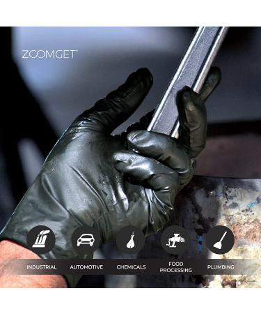 1st Choice Black Nitrile Industrial Disposable Gloves - 6 Mil, Latex & Powder-Free, Food-Safe, Textured - Large (Pack of 100) - Buy Online on GoSupps.com