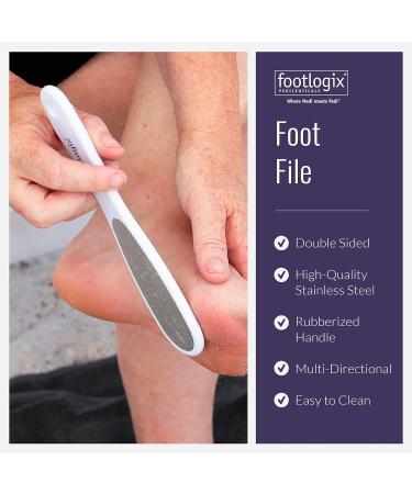Foot Care Callus Softener Combo Footlogix Spray & Double Sided File for Soft Smooth Heels | Best DIY Pedicure Exfoliator - Buy Online on GoSupps.com