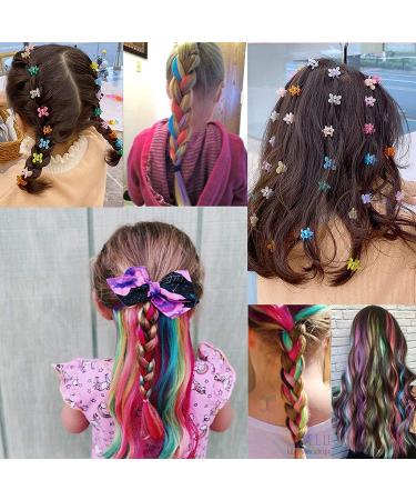 Rainbow Clip-In Hair Extensions - 21 Inch Multi-Colored Heat-Resistant Synthetic Hair for Cosplay & Fashion - Buy Online on GoSupps.com