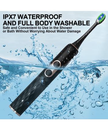M6 Electric Toothbrush - 8 Brush Heads 9 Modes 2 Min Smart Timer 60 Days Battery - Rechargeable Sonic Whitening Toothbrush for Adults & Kids - White - Buy Online on GoSupps.com