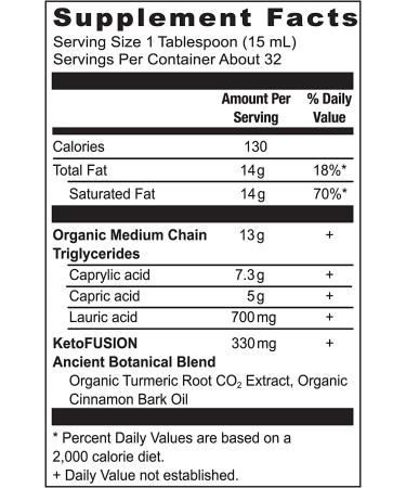 Organic MCT Oil with Turmeric - Dr. Axe Keto Fusion 16 fl oz | Ancient Nutrition - Buy Online on GoSupps.com
