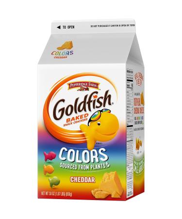 Goldfish Colors Cheddar Cheese Crackers - 30 Oz Carton | Baked Snack Crackers - Buy Online on GoSupps.com