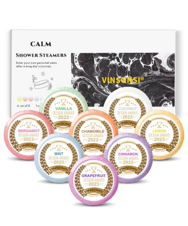 8 Pack Shower Steamers Aromatherapy Gift Set - Shower Bombs - Shower Bombs Aromatherapy - Body Restore Shower Steamers - Spa Gifts for Women - Mothers Day Gifts - Teacher Appreciation Gifts