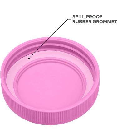 Geo Sports Bottles 1 Gallon BPA Free Reusable Leakproof Wide Mouth Sports Water Jug Bottle with Handle and 48mm Screw Cap Pink - Buy Online on GoSupps.com