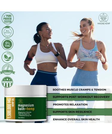 Magnesium Cream for Pain Relief with 1 500 000mg Hemp Oil - Soothing All-Natural Joint & Muscle Cream - Fast-Acting Comfort & Wellness - Made in USA - Buy Online on GoSupps.com