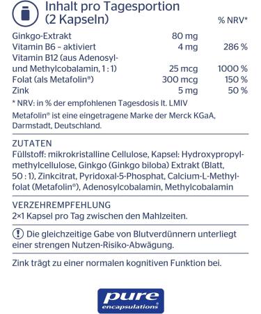 Buy Pure Encapsulations Ginkgo Plus - 60 Capsules | Premium Quality Herbal Supplement for Memory & Focus - International Shipping Available - Buy Online on GoSupps.com