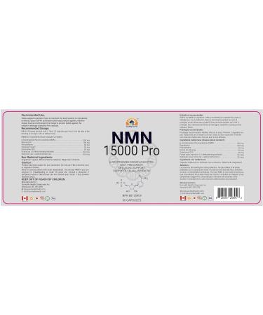 Sunnylife NMN 15000 Pro -Pack of 60 Nicotinamide Mononucleotide 250 mg Servings NAD+ Booster for Cellular Metabolism Immunity and Anti-aging - Buy Online on GoSupps.com