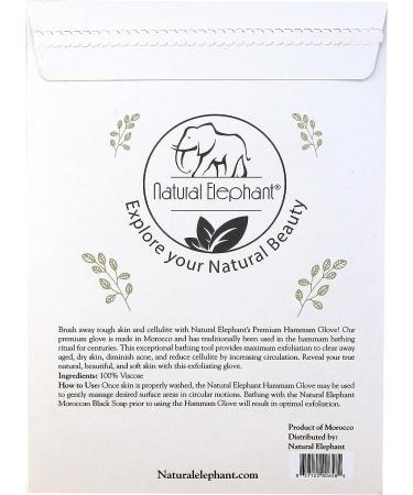Natural Elephant Moroccan Premium Kessa Hammam Glove - Exfoliating Treatment Mitt - Buy Online on GoSupps.com