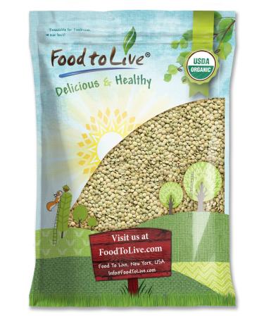 Organic Whole Green Lentils, 10 Pounds  Non-GMO, Dried Raw Beans, Sproutable, Vegan, Kosher, Bulk. High in Folate, Dietary Fiber, Protein. No Soaking Required. Great for Soups, and Veggie Burgers. 10 Pound (Pack of 1)