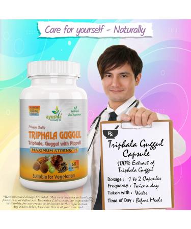 Triphala Guggul Capsule - Herbal Detox and Digestive Support Supplement - Buy Online on GoSupps.com