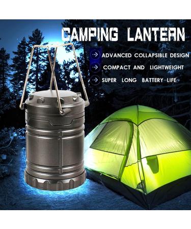 Ultra Bright LED Camping Lantern Flashlights, Water Resistant, Black - 2 Pack - Buy Online on GoSupps.com