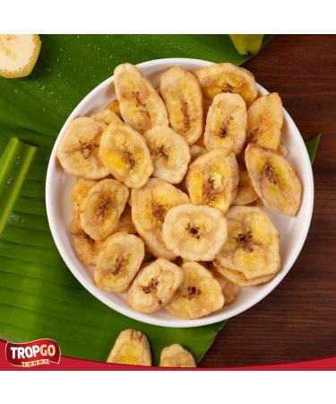 Tropgo Banana Chips 110g - Dried Fruit in Resealable and Recyclable Tub - Quick Energy Boost & Wholesome Trail Mix - Ready-to-Eat Dehydrated Fruit Snacks for Kids and Adults - Buy Online on GoSupps.com