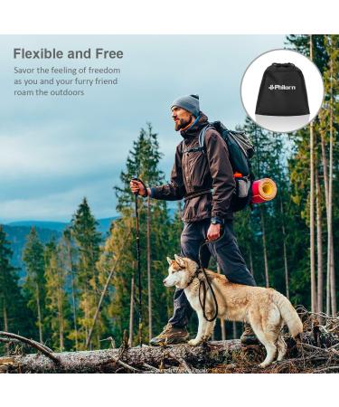 Philorn Hands Free Dog Lead with Phone Pouch - Running/Jogging Leash, Shock Absorbing Bungee, Reflective Stitching, Blue - Buy Online on GoSupps.com