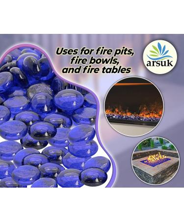 Arsuk Glassenic Deko Blue - Flat Stones for Decoration 0.955 kg - Perfect for Party Tables Vases Aquariums & Weddings - Buy Online on GoSupps.com