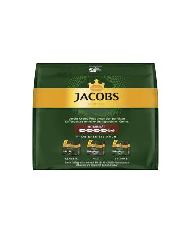 Jacobs Crema Strong Coffee Pads - 90 Senseo Compatible Utz-Certified 5-Pack (5 x 18 Drinks 118g) - Buy Online on GoSupps.com