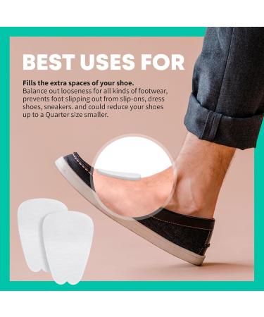 Felt Tongue Pads for Shoes - Soft Self-Adhesive Inserts (3 Pairs White) | Comfy Foot Support for All Day Wear - International Shipping Available - Buy Online on GoSupps.com