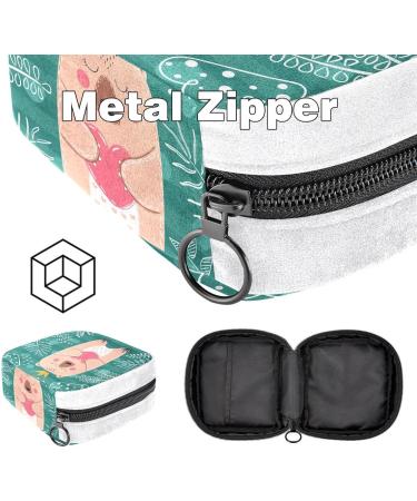 GIAPB Sanitary Napkin Storage Bag | Period Tampon Makeup Pad Pouch | Bear and Palm Leaves Color4352 - Buy Online on GoSupps.com