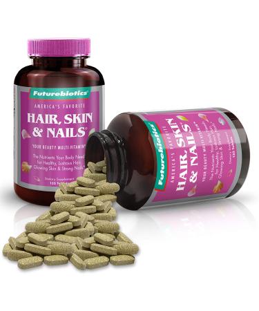 FutureBiotics Hair Skin & Nails 135 Tablets - Essential Vitamins for Healthy Hair, Skin & Nails - Buy Online on GoSupps.com