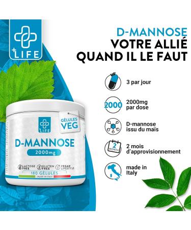 D Mannose Pur 2000mg 180 G lules Pi Life 3 Par Jour Compl ment Pour Les Voies Urinaires Femmes Compl ment Cystite Bien- tre Quotidien Alternative Au Cranberry Gelules - Buy Online on GoSupps.com