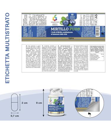 Colors of Life Bilberry Pure Bilberry Extract Supplement Titled Anthocyanidins - Microcirculation & Visual Ability - Gluten Free & Vegan - 60 Veggie Capsules - Buy Online on GoSupps.com