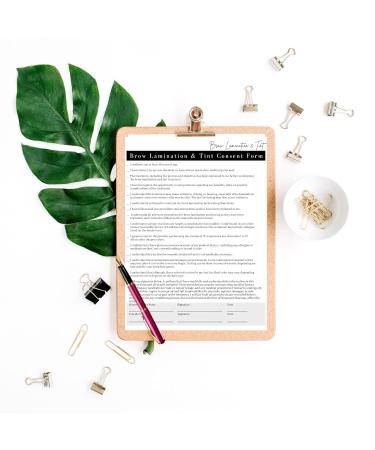 Eyebrow Lamination Approval Form Set - 75 Pieces | 21.6 x 27.9 cm - Intake & Reversing Forms for Professionals - Buy Online on GoSupps.com