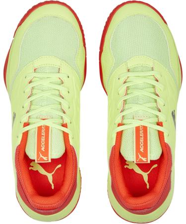 PUMA Unisex Kids Accelerate Turbo Jr II Handball Shoe - Fast Yellow/Red Blast - Size 33 EU - International Shipping Available - Buy Online on GoSupps.com