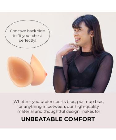 Feminique Silicone Breast Forms - Prosthetic Breasts for Transgender Mastectomy Crossdressers & Cosplay | Fake Breasts Pair (EE/F Cup 3600g Nude) - Buy Online on GoSupps.com