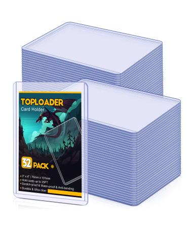 32 Count Toploaders for Cards Sooez 35PT Toploader Card Protector 3