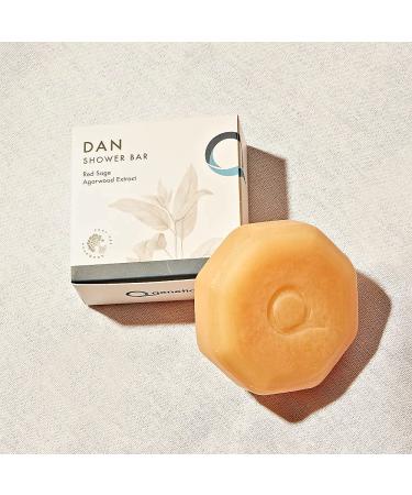 Q Dan Shower Bar | Body Soap for Sensitive and Dry Skin | Moisturizing with Korean Herbs and Natural Oils | 3.5 oz (Citrus Scent)