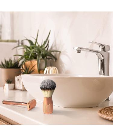 Bambaw Synthetic Shaving Brush Rose Gold - Vegan Brush for Razor Bumps, Ingrown Hair & Razor Burn Treatment - Buy Online on GoSupps.com