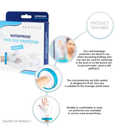 Bramble Waterproof Cast Protector for Hand - Silicone Shield for Bath & Shower - International Shipping Available - Buy Online on GoSupps.com