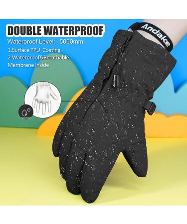 Andake Children's Gloves - Windproof Waterproof Warm Winter Gloves for Skiing & Outdoor Sports | Boys & Girls Ages 2-10 | Size Guide Available - Buy Online on GoSupps.com