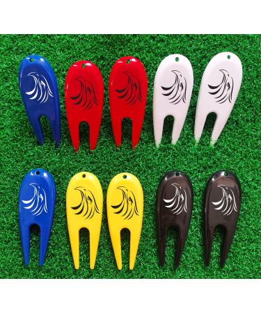 Adhere 10pcs Golf Divot Repair Tools - Plastic Pitchforks (5 Color Mix Pack) - Printed Design - Buy Online on GoSupps.com