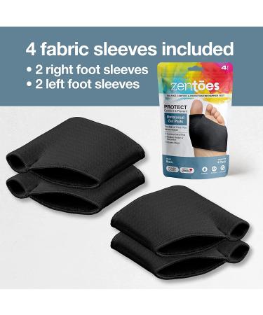 ZenToes Metatarsal Pads - 4 Pack Ball of Foot Cushions for Women and Men (Black) - Buy Online on GoSupps.com