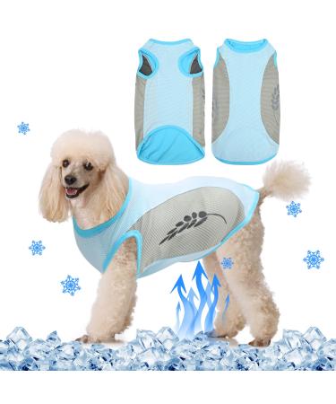 Dog cooling vest summer cool and comfortably dog coat breathable mesh dog jacket with reflector strips light dog ice cooling T-shirts for small to medium-sized dogs (XL blue) XL blue - Buy Online on GoSupps.com