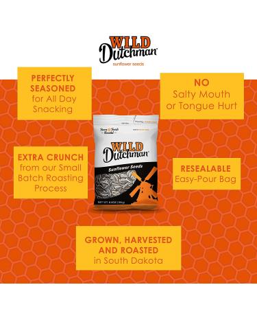 Wild Dutchman Roasted Sunflower Seeds | Mouth Friendly Recipe for All Day Snacking | 13oz (Pack of 12) - Buy Online on GoSupps.com